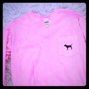PINK Long sleeve lounge tee. Super soft.